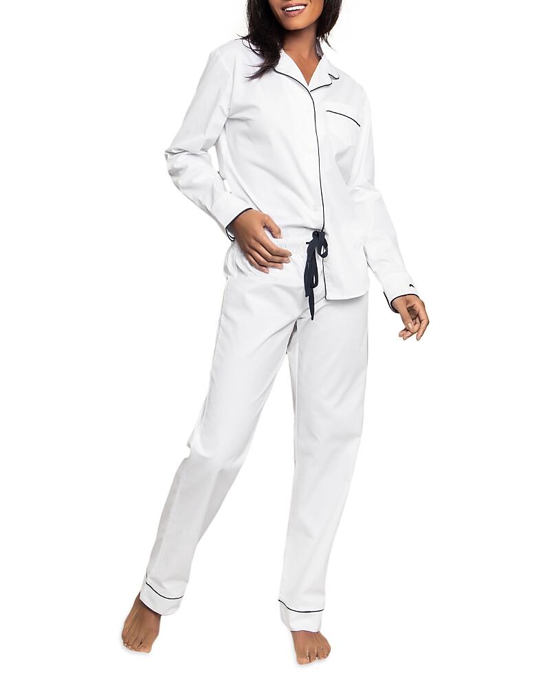 Petite Plume Cotton Classic White Twill Pajama Set Cover