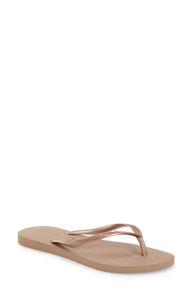 Havaianas Slim Flip Flop in Rose Gold Cover