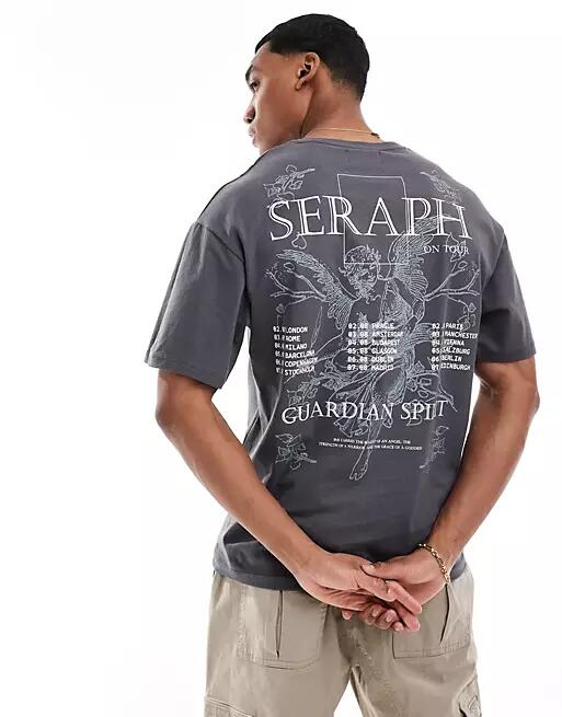 ADPT oversized T-shirt with seraph backprint in gray Cover