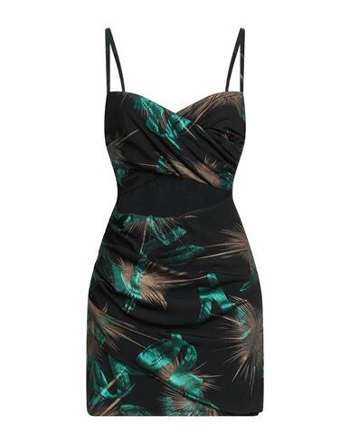 Kontatto Woman Mini dress Green Viscose, Elastane Cover