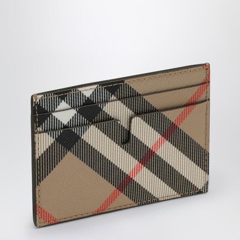 Burberry Beige card holder with Check motif Cover