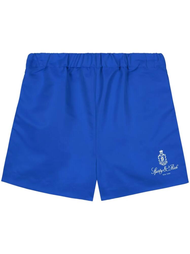 Sporty & Rich Vendome logo-print shorts - Blue Cover