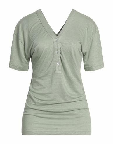 Fedeli Woman Sweater Sage green Linen, Elastane Cover