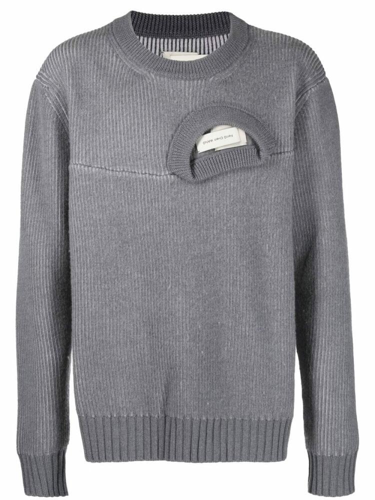 Feng Chen Wang deconstructed ribbed jumper - Grey Cover