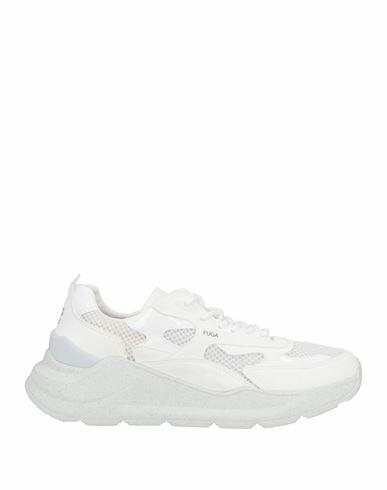 D. a.t. e. Woman Sneakers White Leather, Textile fibers Cover