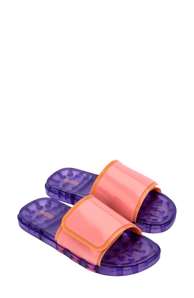 Melissa Groovy Slide Sandal in Lilac/Pink Cover