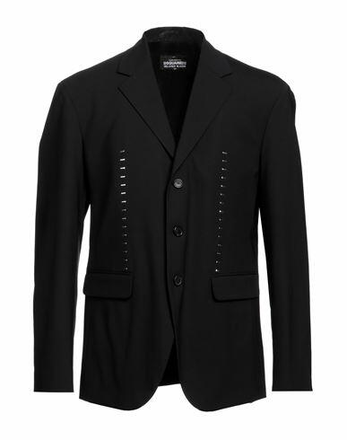 Dsquared2 Man Blazer Black Virgin Wool, Elastane Cover