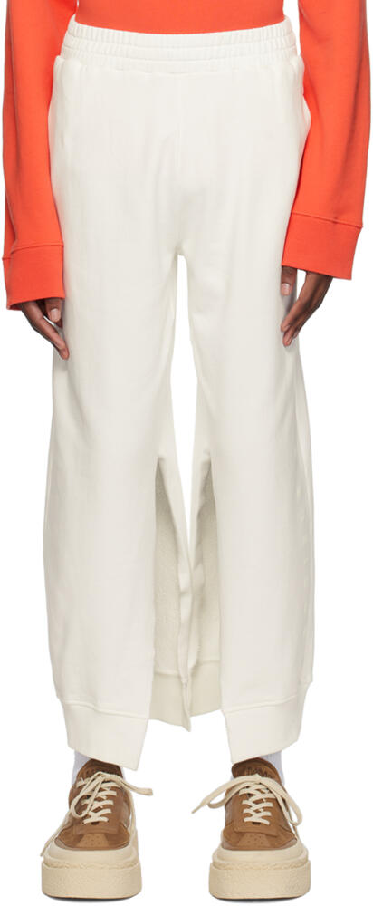 MM6 Maison Margiela Off-White Vented Sweatpants Cover