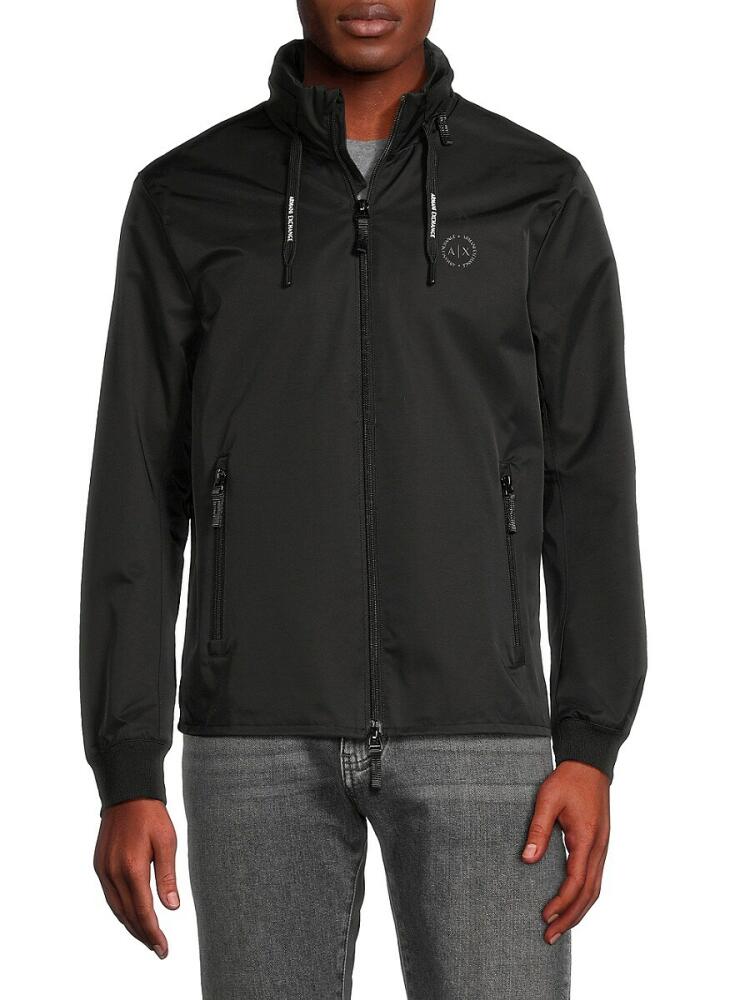 Armani Exchange Men's Drawstring Hood Jacket - Black Cover