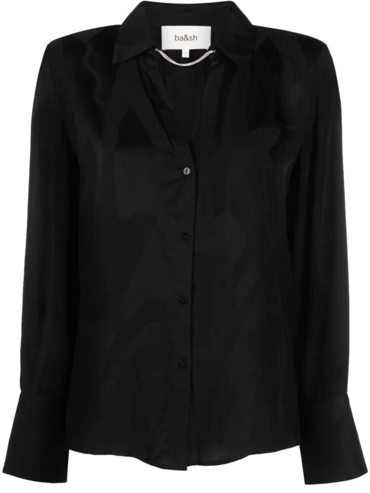 Ba&Sh Betsey V-neck satin blouse - Black Cover