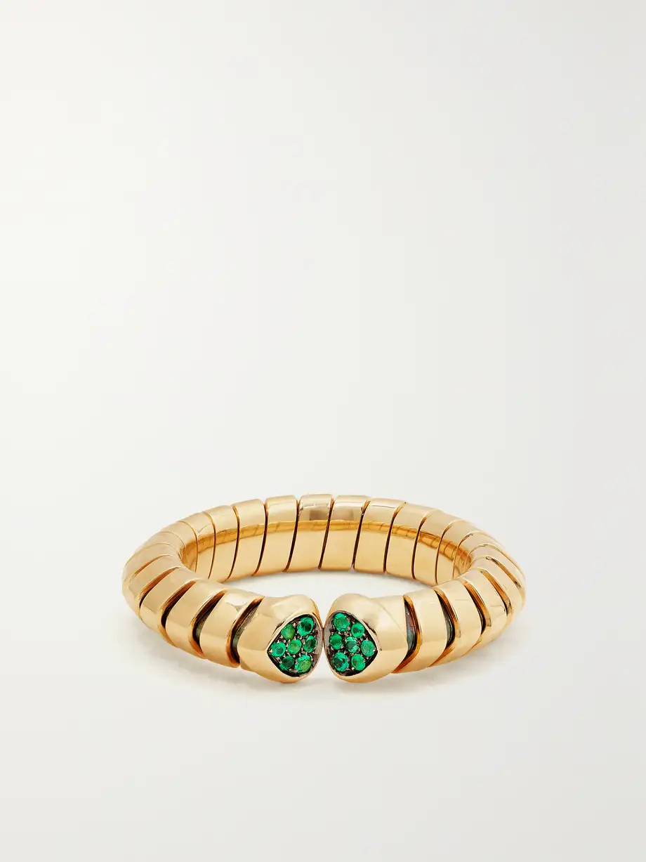 Marina B - Trisolina 18-karat Gold Emerald Ring - 5 Cover