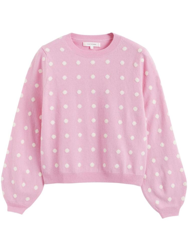 Chinti & Parker spot-intarsia wool jumper - Pink Cover