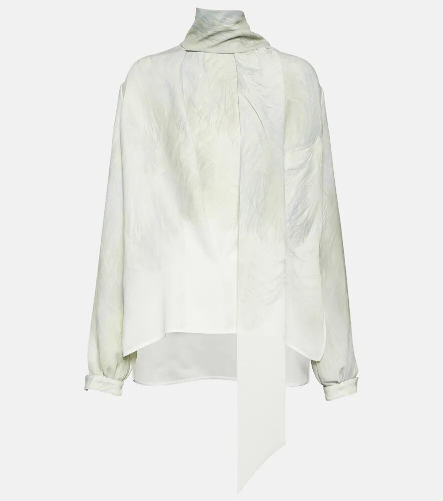 Victoria Beckham Scarf satin blouse Cover