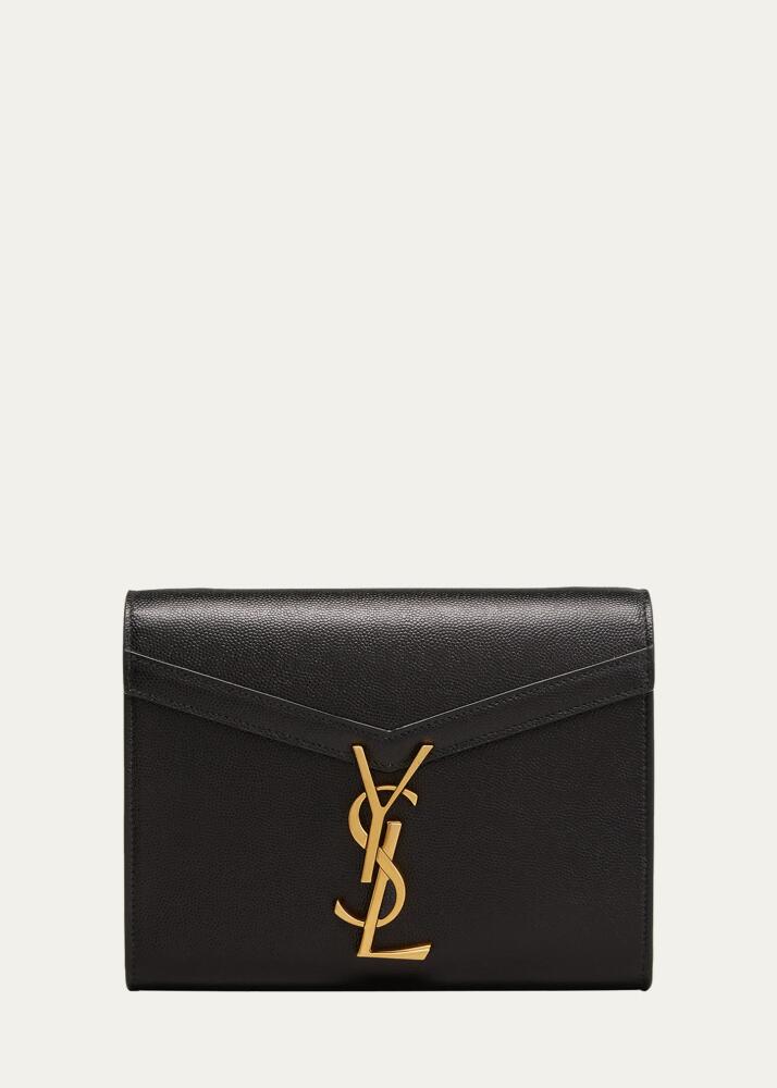 Saint Laurent Cassandra Mini YSL Wallet on Chain in Grained Leather Cover