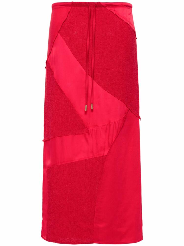 Cult Gaia patchwork midi skirt - Red Cover