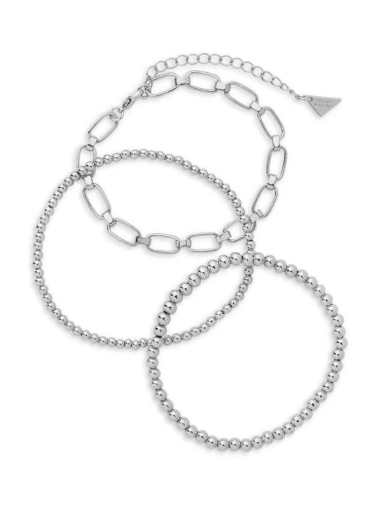 Sterling Forever Women's 3-Piece Rhodium Plated Bracelet Set Cover