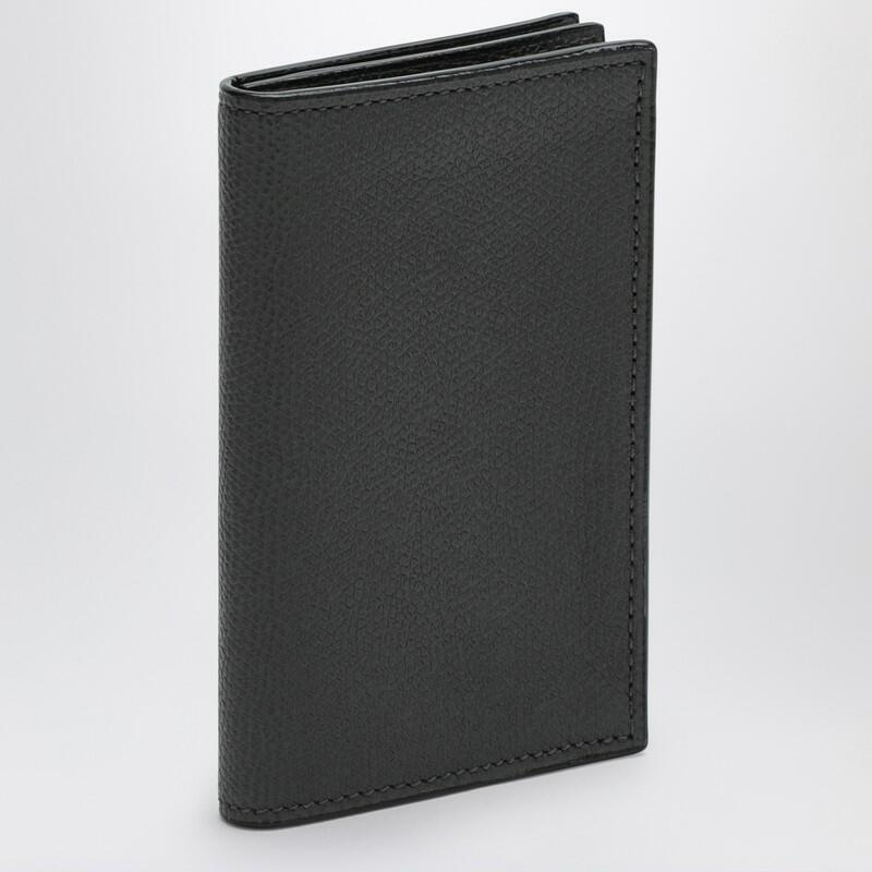 Valextra Wave-line cardholder in dark grey leather Cover