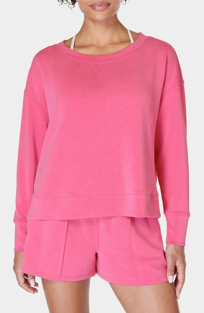 Sweaty Betty Sand Wash CloudWeight Sweatshirt in Beet Pink Cover