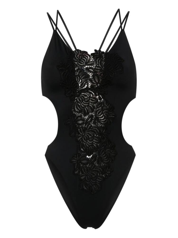 Ermanno Scervino crochet-detail swimsuit - Black Cover