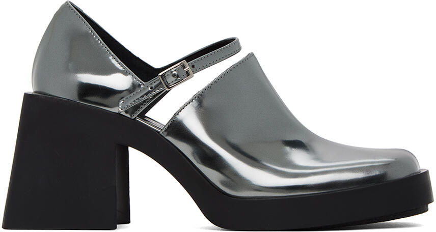 Justine Clenquet Silver Kim Heels Cover