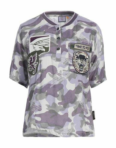 Aeronautica Militare Woman T-shirt Purple Viscose, Acrylic Cover