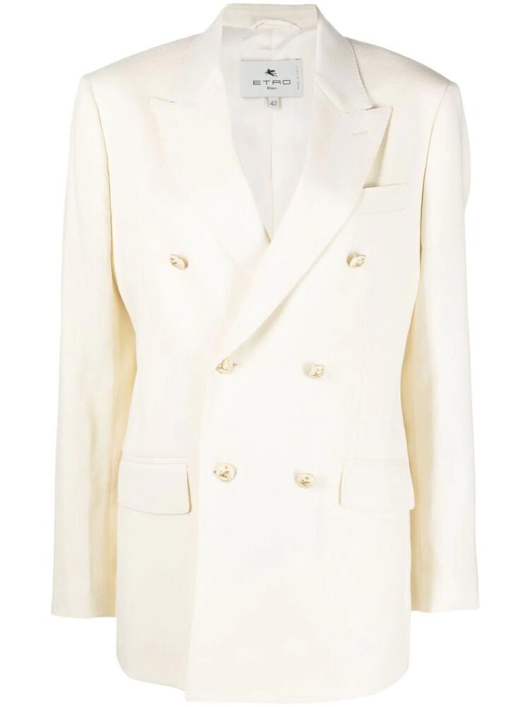 ETRO Pegaso-button blazer - White Cover