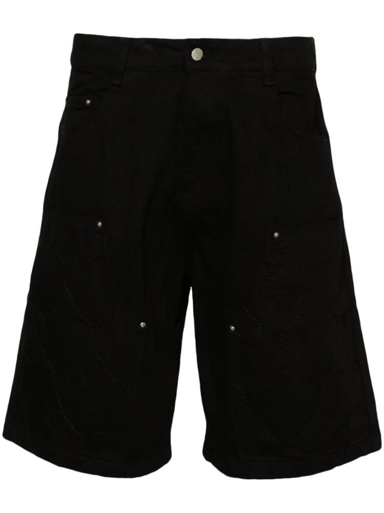 ARTE Serena Heart cotton chino shorts - Black Cover