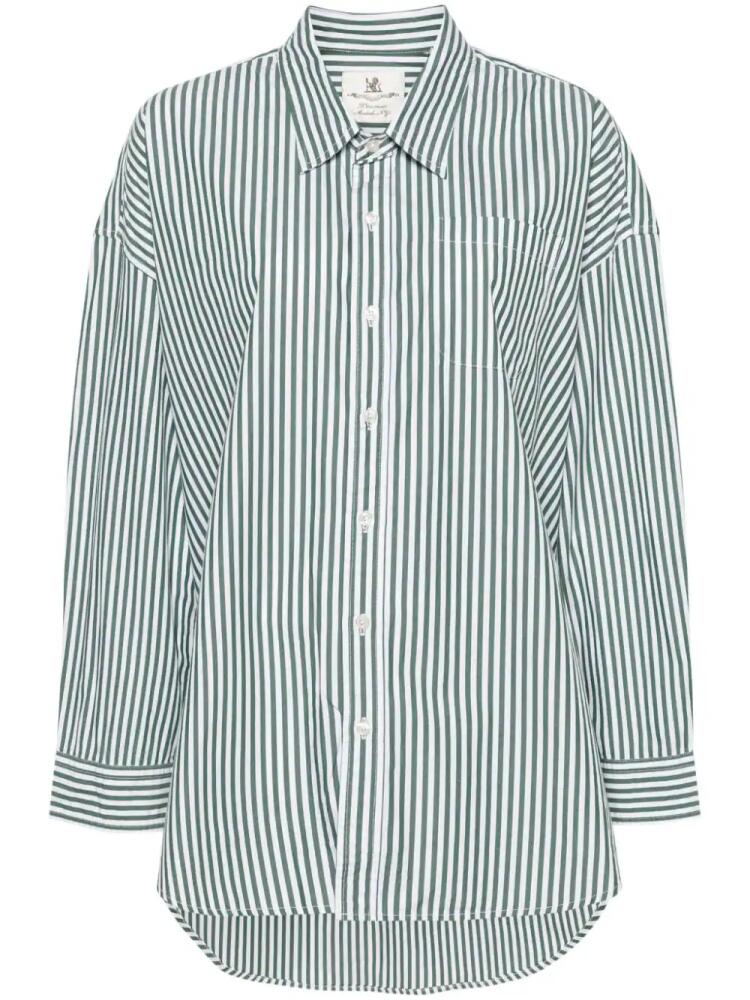 Denimist striped cotton shirt - Green Cover