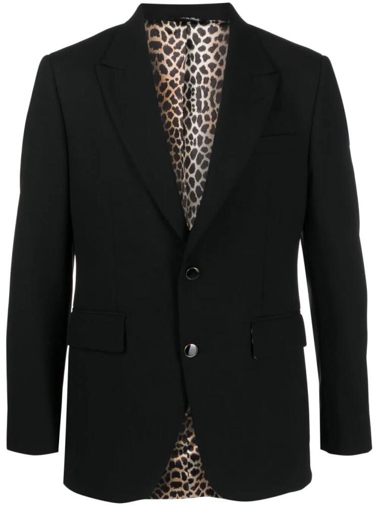 ERALDO notched-lapel single-breasted blazer - Black Cover