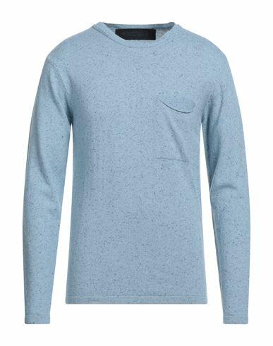 Momo Design Man Sweater Sky blue Wool, Viscose, Polyamide, Silk Cover