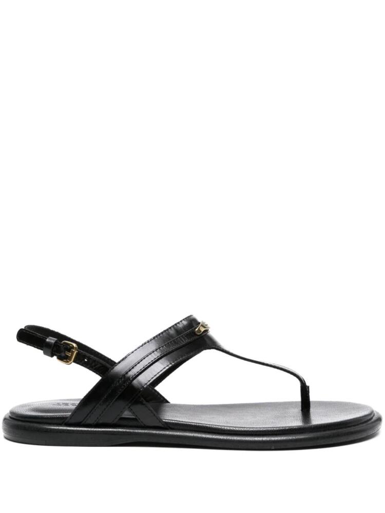 ISABEL MARANT Nya leather slingback sandals - Black Cover