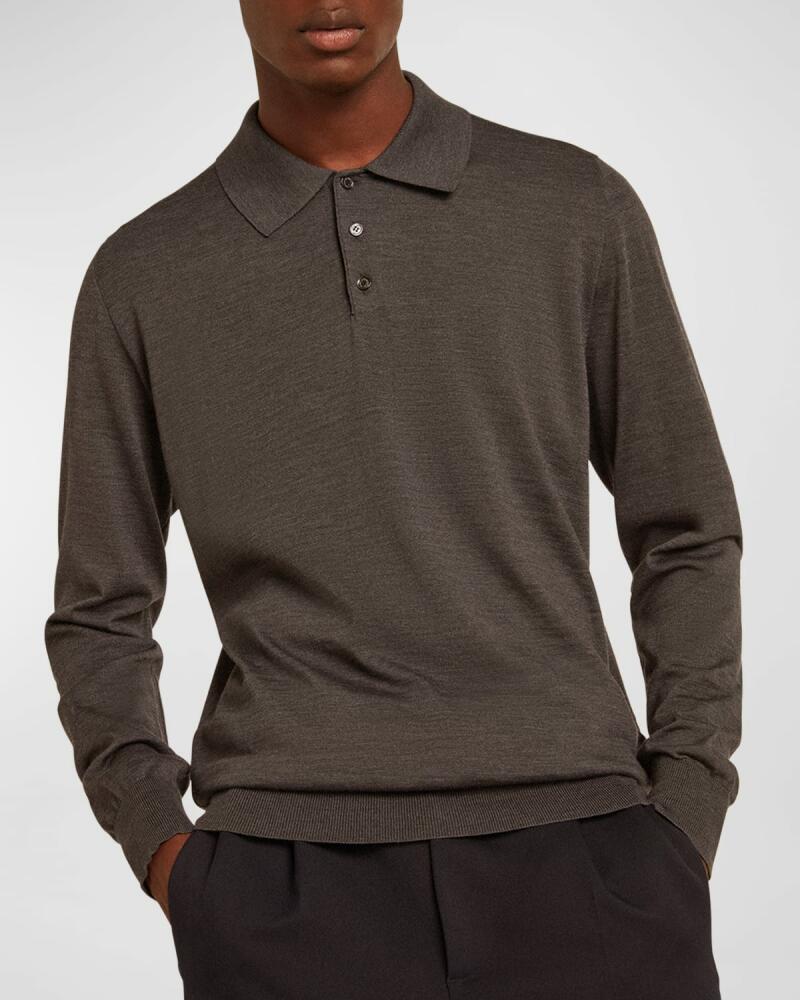 Golden Goose Men's Wool Knit Polo Shirt Cover