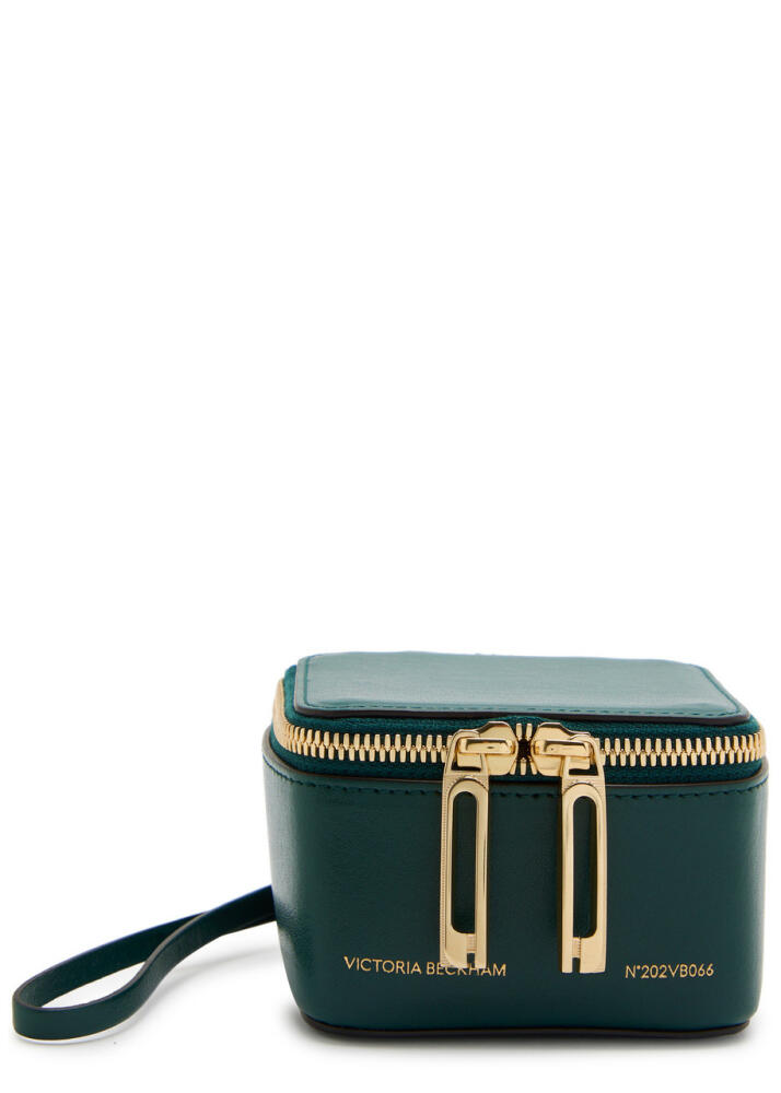 Victoria Beckham Vanity Mini Leather Clutch - Dark Green Cover