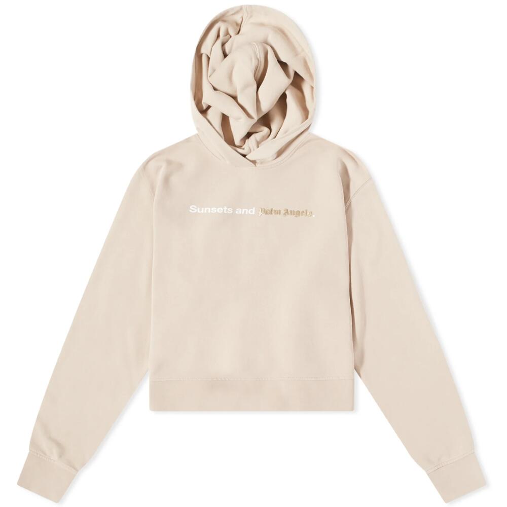 Palm Angels Women's Sunset Fitted Hoodie in Beige Cover