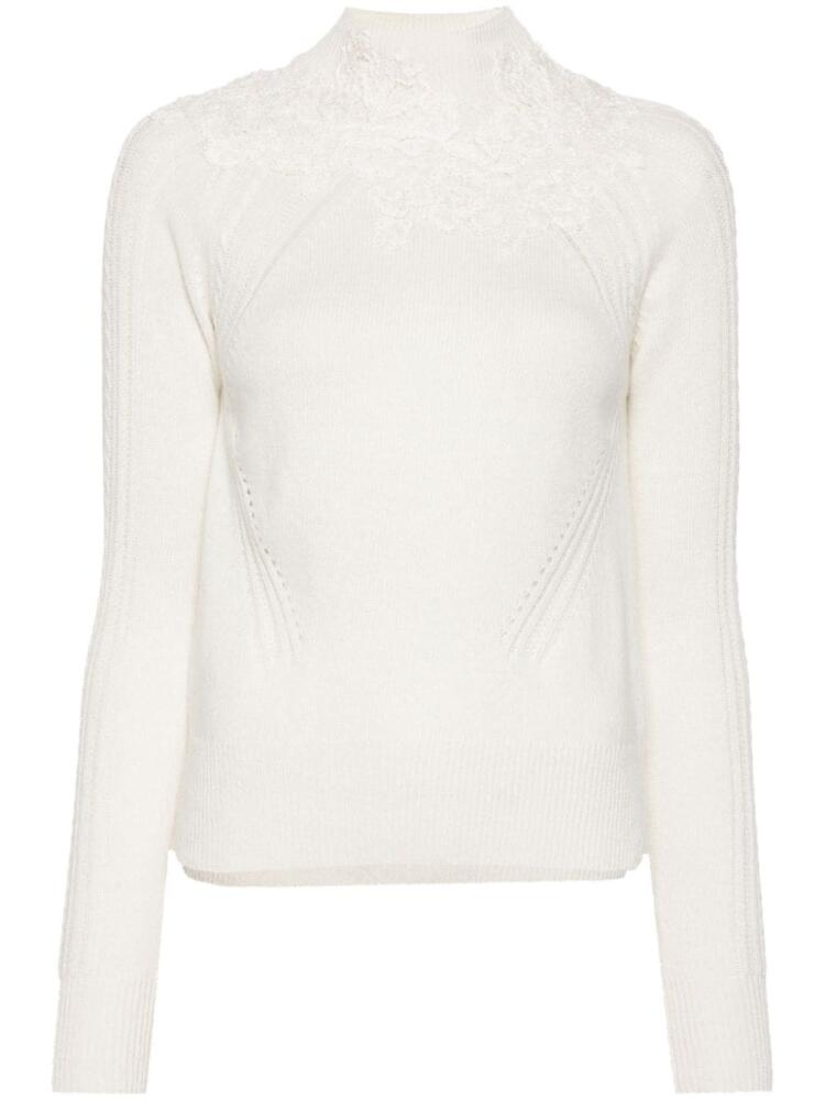 Ermanno Scervino floral-lace sweater - Neutrals Cover