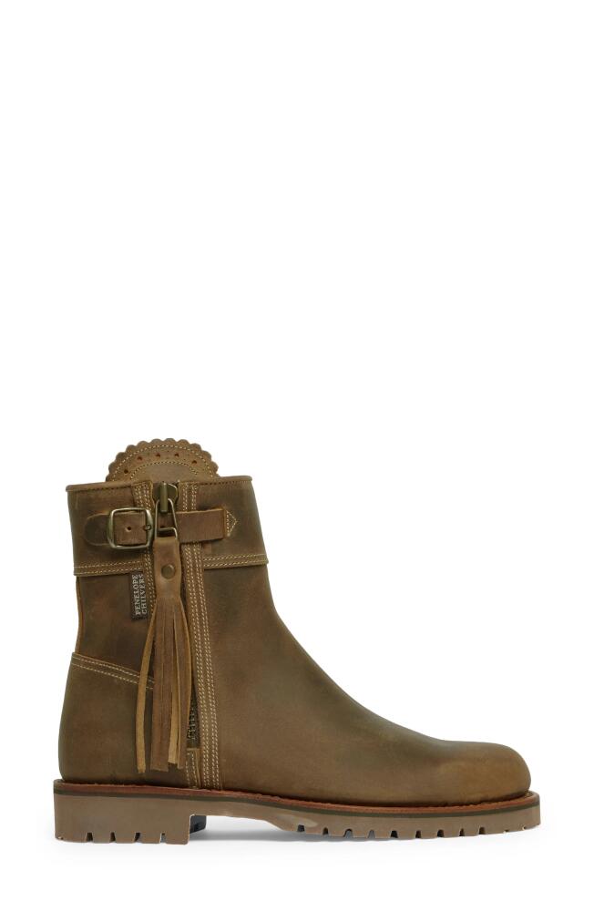 Penelope Chilvers Crop Tassel Leather Boot in Biscuit Cover