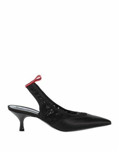 John Galliano Woman Pumps Black Textile fibers Cover