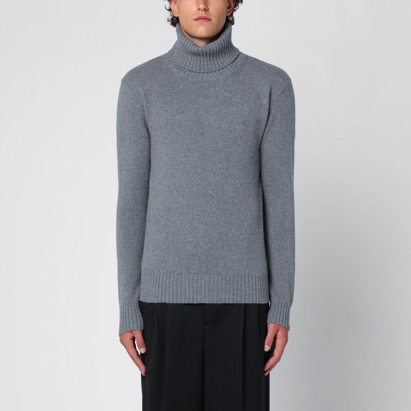 Ami Paris Light grey cashmere turtleneck jumper Cover