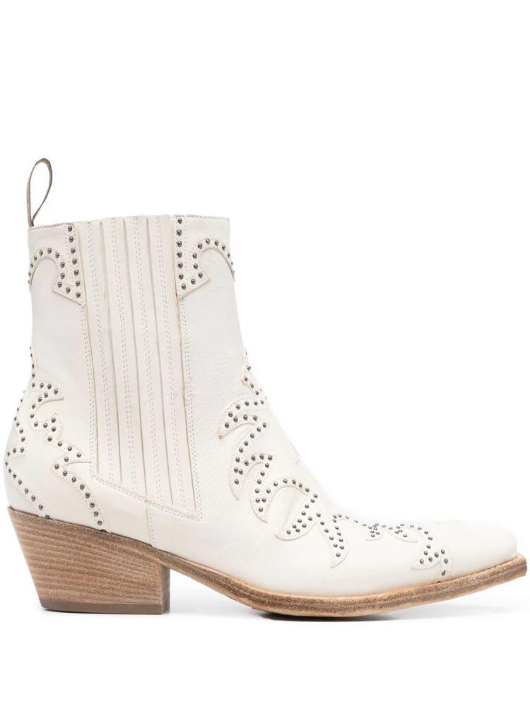 Sartore appliqué-detail ankle boots - White Cover