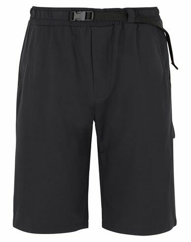 8 By Yoox Buckle-waistband Short Man Shorts & Bermuda Shorts Black Polyester, Cotton Cover