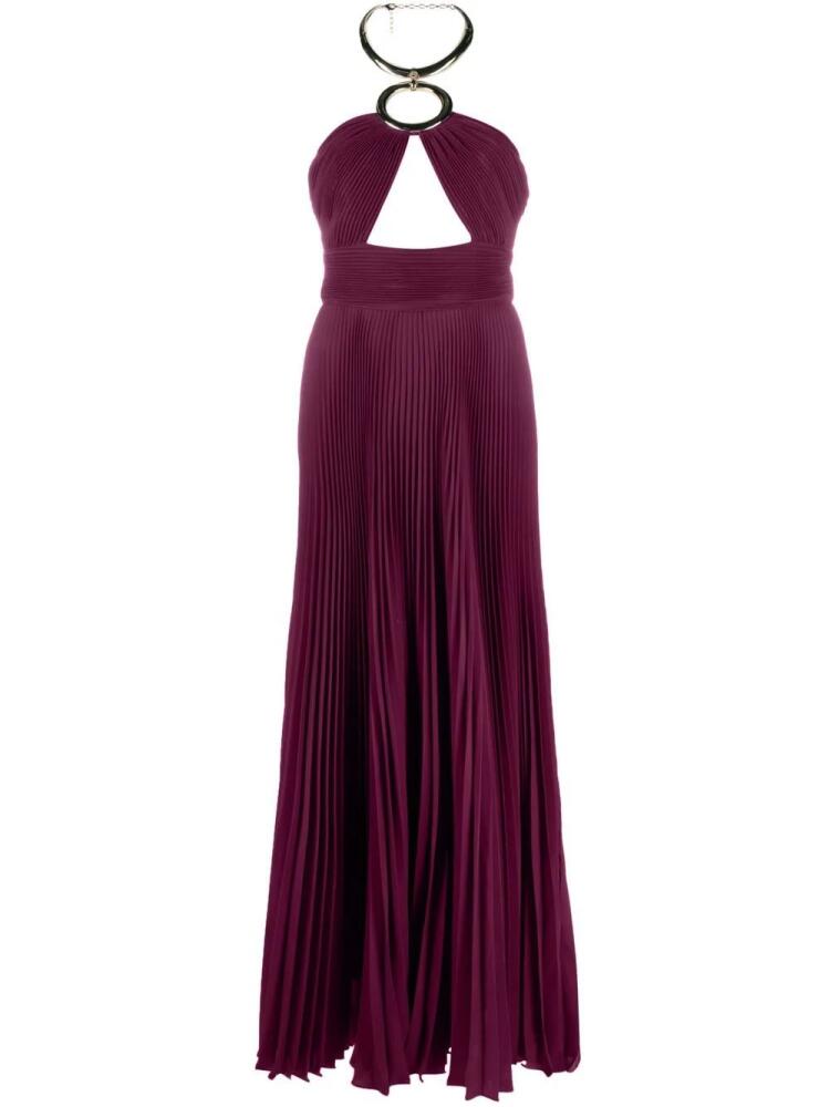 Elie Saab pleated cut-out gown - Red Cover