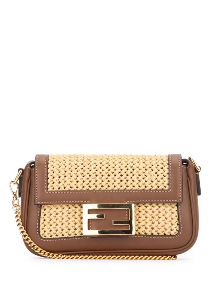 FENDI raffia shoulder bag - Neutrals Cover