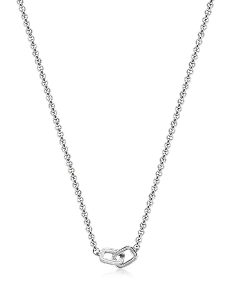 Nialaya Jewelry intertwined stainless steel necklace - Silver Cover