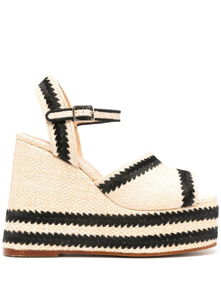 Castañer 125mm raffia platform espadrilles - Neutrals Cover