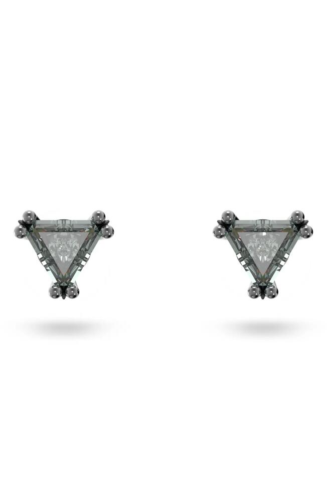 Swarovski Stilla Stud Earrings in Grey Cover