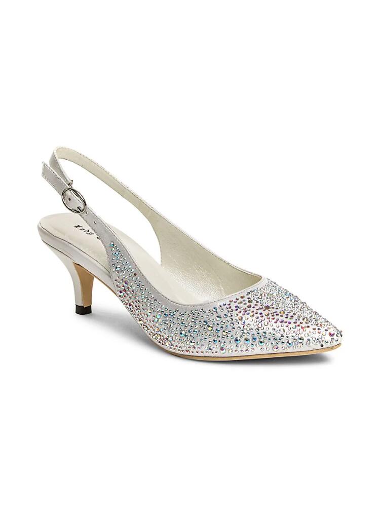 Ninety Union Women's Onyx Embellished Slingback Pumps - White Cover