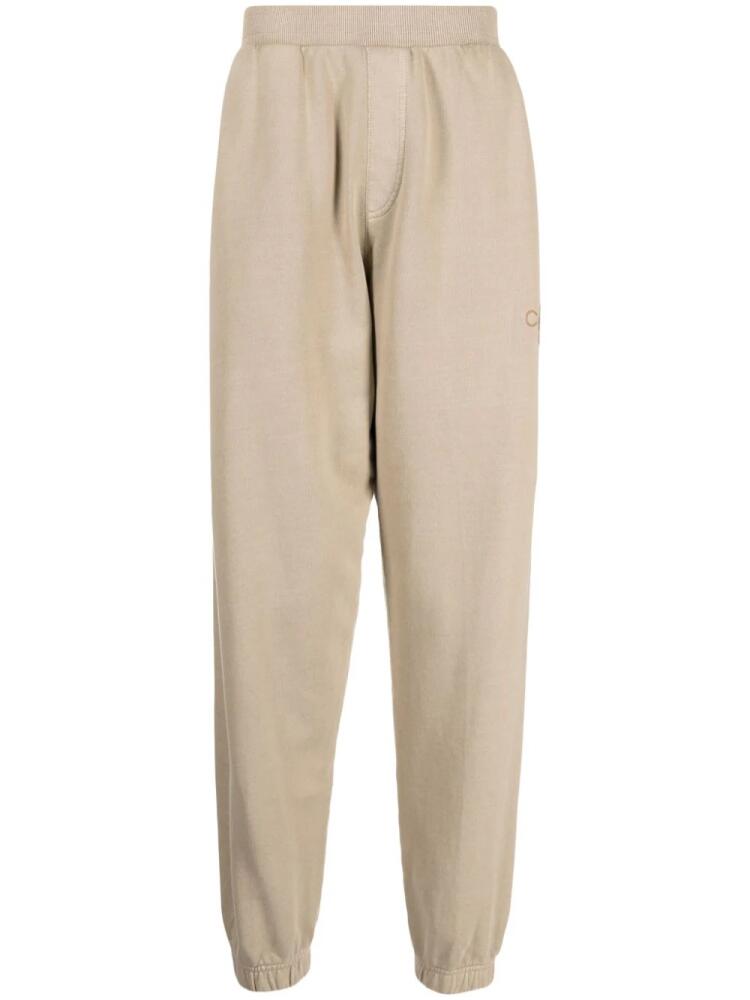 Calvin Klein logo-embroidered track pants - Neutrals Cover