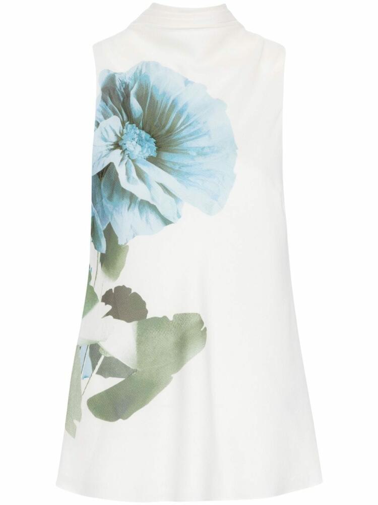 Ted Baker flower-print sleeveless blouse - White Cover