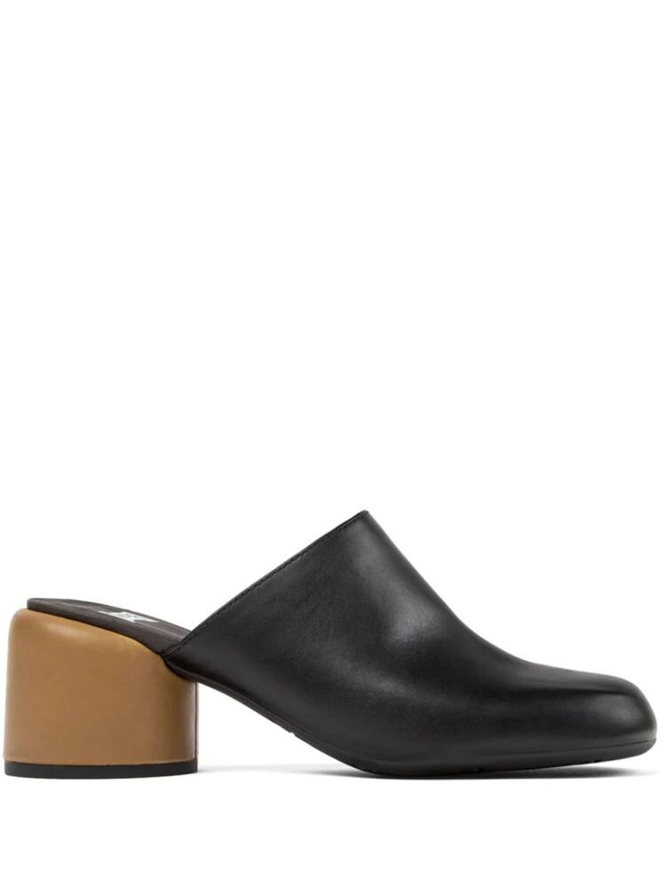 Camper Niki colour-block leather mules - Black Cover