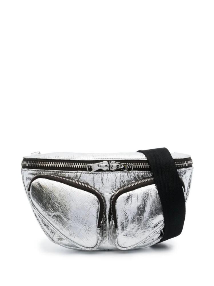 Bimba y Lola small Pocket metallic-effect belt bag - Silver Cover